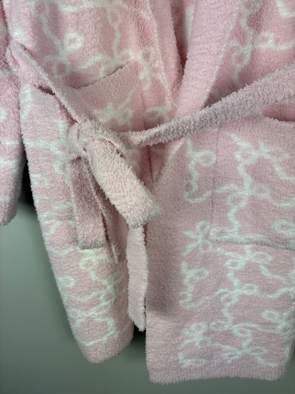 Cupcakes & Cashmere Plush Pink Marled Robe New no Tag Soft Belted - Picture 3 of 10